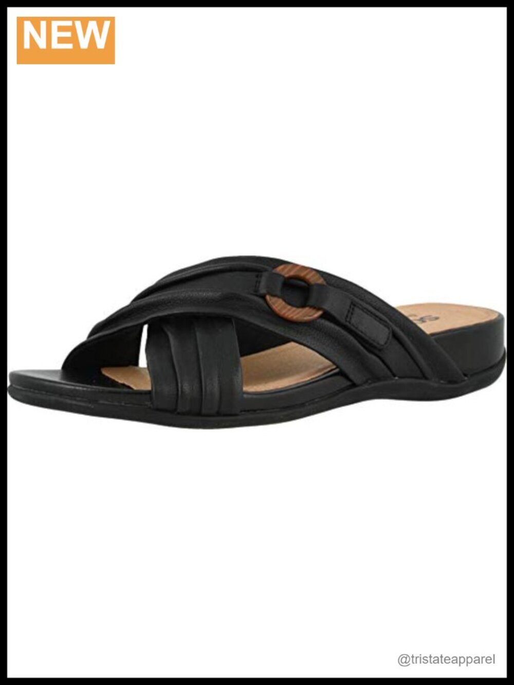 SoftWalk Taza Suede Slide Slipper Open Toe X-Strap Casual Walking Beach
